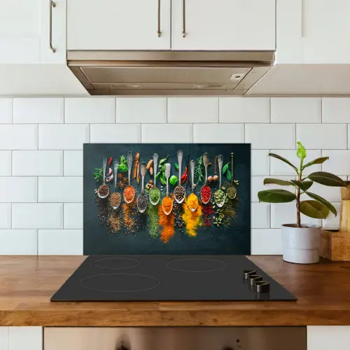 Kruiden - Specerijen - Lepels keuken achterwand spatscherm klein -sfeer2