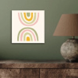 Regenboog - Pastel - Groen - Roze - Modern aluminium wit klein -sfeer2