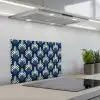 Modern - Patroon - Blauw keuken achterwand spatscherm klein 900 -3d_schuin