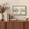 Winter - Bomen - Natuur - Acryl - Kunst Light Box met kabel (Tafellamp) klein -sfeer2