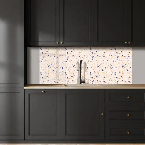 Terrazzo -  Patroon - Kleurrijk - Indigo keuken achterwand 2 middel 871 -sfeer1