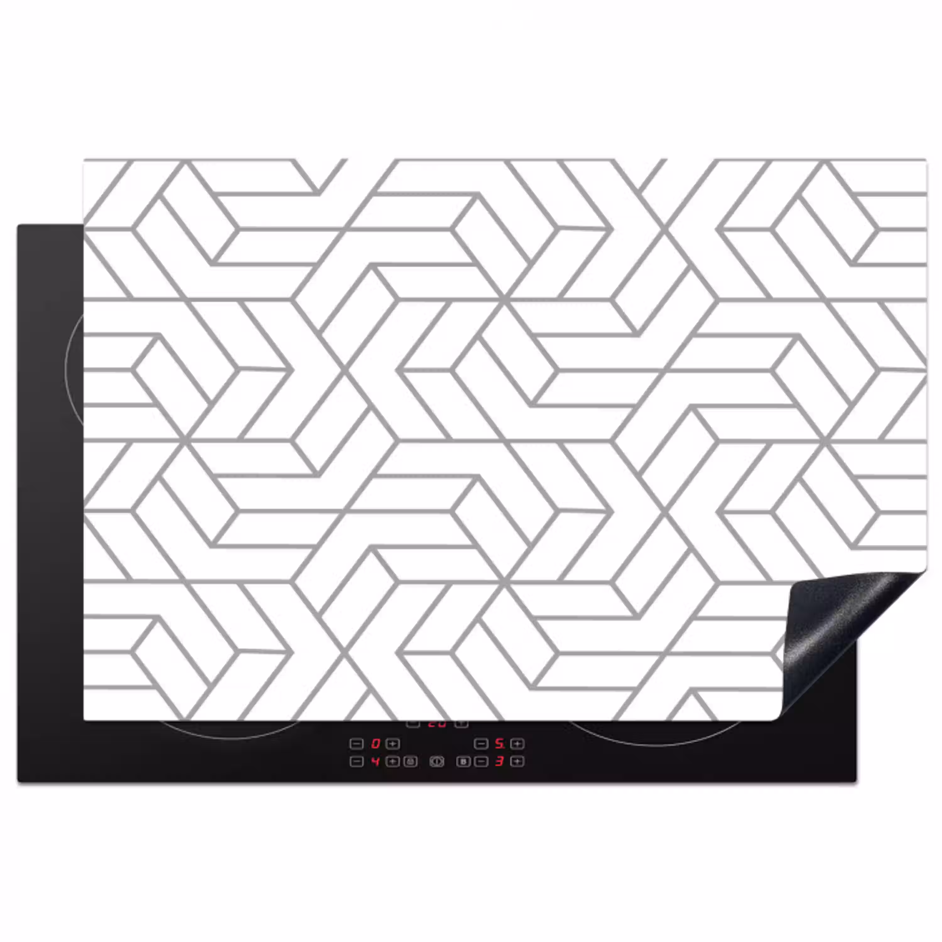 Design - Geometrie - Patroon Inductie beschermer vinyl 3mm klein 276 -3d
