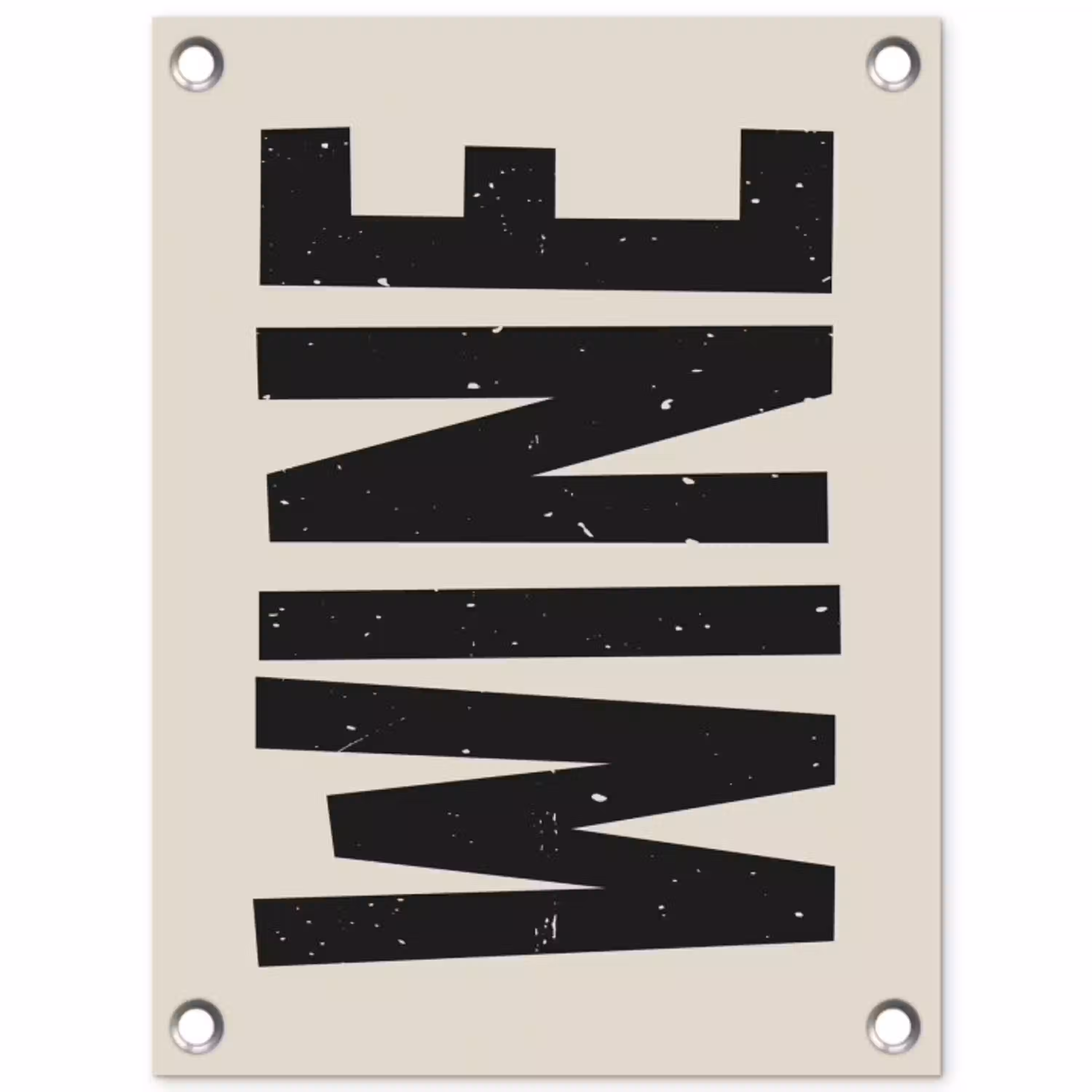 Zwart - Wijn - Decoratie - Vintage tuinposter los doek klein -3d