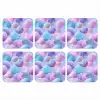 Schelpen - Paars - Blauw - Patroon onderzetter kurk middel -3d