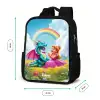 Prinses en dino in een kleurrijke wereld Rugzak - Zwart middel -productfoto_formaten