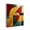 Abstract - Kerst - Goud - Rood - Groen aluminium wit klein -3d