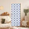 Modern - Patroon - Blauw - Roze deurposter klein 289 -sfeer2