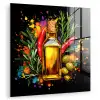 Olijfolie - Graffiti - Peper - Olijven - Modern plexiglas 5mm klein -zzzproduct_nieuw
