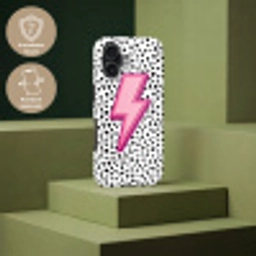 Bliksem - Roze - Stippen Toughcase MagSafe Apple iPhone 17 klein -USP_PrintM_DE