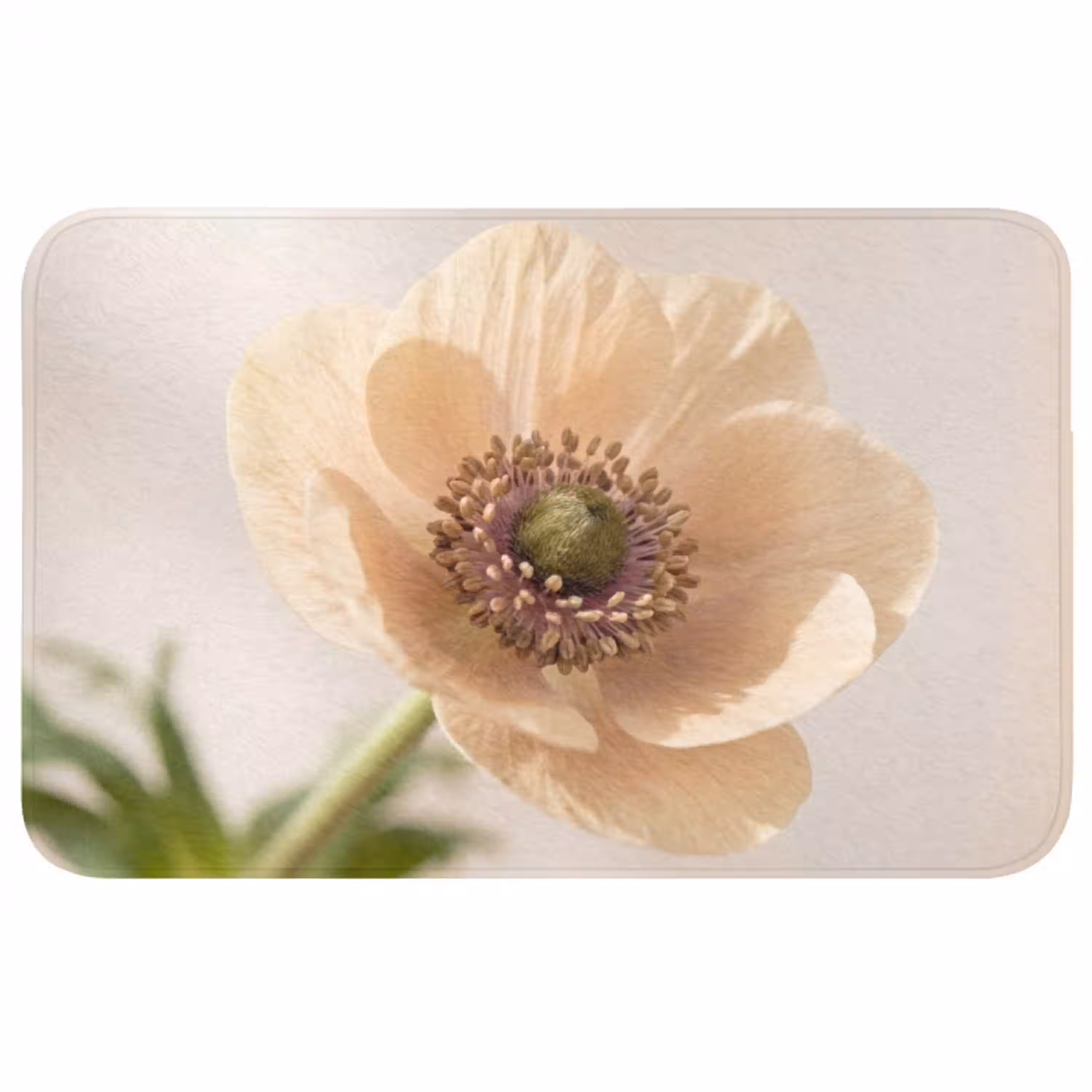Bloem - Minimalistisch - Groen WCmat middel -3d