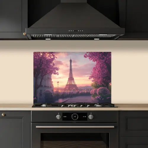 Eiffeltoren - Parijs - Roze keuken achterwand spatscherm klein -sfeer1