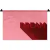 Dream - 3D - Rood - Roze Wandkleed katoen klein -zz3d