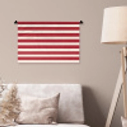 Strepen - Patroon - Rood Wandkleed katoen klein 269 -sfeer4
