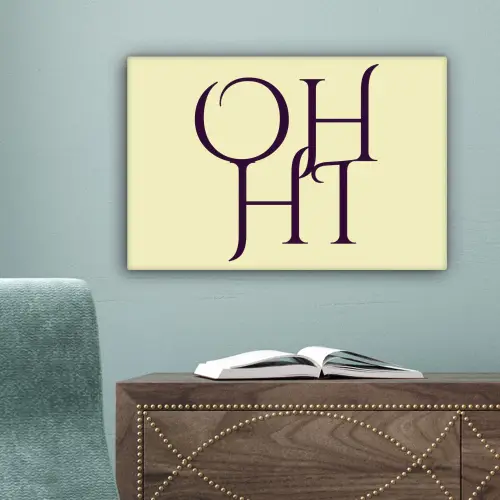 Oh hi - Geel - Monogram canvas 2cm klein -sfeer4