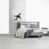 Minimalistisch - Silhouet - Zwart - Vliegtuig fotobehang vinyl groot -slaapkamer