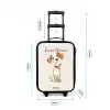 Bruin gevlekte pup op een beige achtergrond Kinderkoffer - Zwart klein -productfoto_formaten