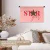 Star girl - Roze - Panter - Ster Wandkleed katoen klein -tsfeer1_DE