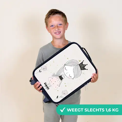 Prinses met zwart jurkje Kinderkoffer - Zwart klein -sfeer4_NL
