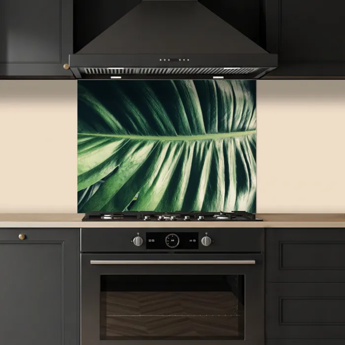Bananenblad - Tropisch - Jungle - Bladeren keuken achterwand spatscherm middel -sfeer1