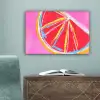 Grapefruit - Geschilderd - Roze - Strepen canvas 2cm klein -sfeer4