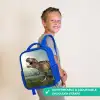 Dino - Gras - Tekening - Kinderen - Jongens Kinderrugzak - Blauw middel -sfeer3_UK