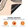 Golven - Zwart - Zandkleur Inductie beschermer vinyl 3mm klein -zzzzzzz-td-onderkant