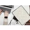 Abstract - Ruit - Beige laptophoes neopreen klein 279 -bureau