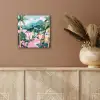 Kleurrijk - Huizen - Heuvels - Roze aluminium wit klein -sfeer4