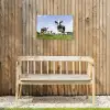 Koeien in de weide onder een heldere lucht Tuinposter op houten frame 2 cm dik klein -sfeer4