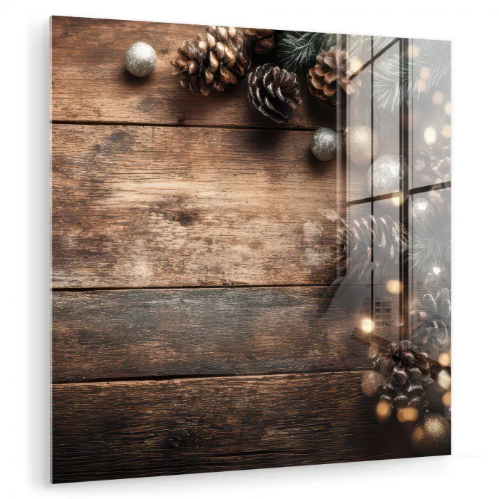 Kersthoekdecoratie - Dennenappels - Lichtjes plexiglas 5mm klein -zzzproduct_nieuw