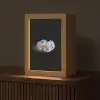 Sushi - Delfts blauw - Rijst - Vis - Elegant Light Box met kabel (Tafellamp) klein -z3d_website