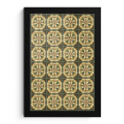 Ornament - Patroon - Groen fotolijst zwart zonder passe partout klein 224 -3d