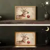 Kerst - Hert - Gewei - Kerstbal - Rendier Light Box met kabel (Tafellamp) klein -sfeer3