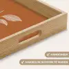 Sinaasappel - Getekend - Bladeren - Bruin Dienblad Rechthoek middel -USP_HandgreepNL