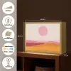 Heuvels - Oranje - Zon - Abstract Light Box met batterij (Wandlamp) middel -USP_websiteoverzichtNL