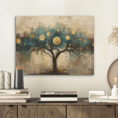 Boom - Kunst - Maan - Watercolor PET vilt klein -sfeer1