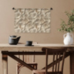 Waaierstructuren - Beige - Vezeltextuur Wandkleed katoen klein 269 -sfeer6