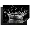 Water - Zwart - Abstract Inductie beschermer vinyl 3mm klein -3d