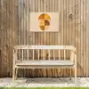 Cirkels - Geel - Minimalistisch Tuinposter op houten frame 2 cm dik klein -sfeer4