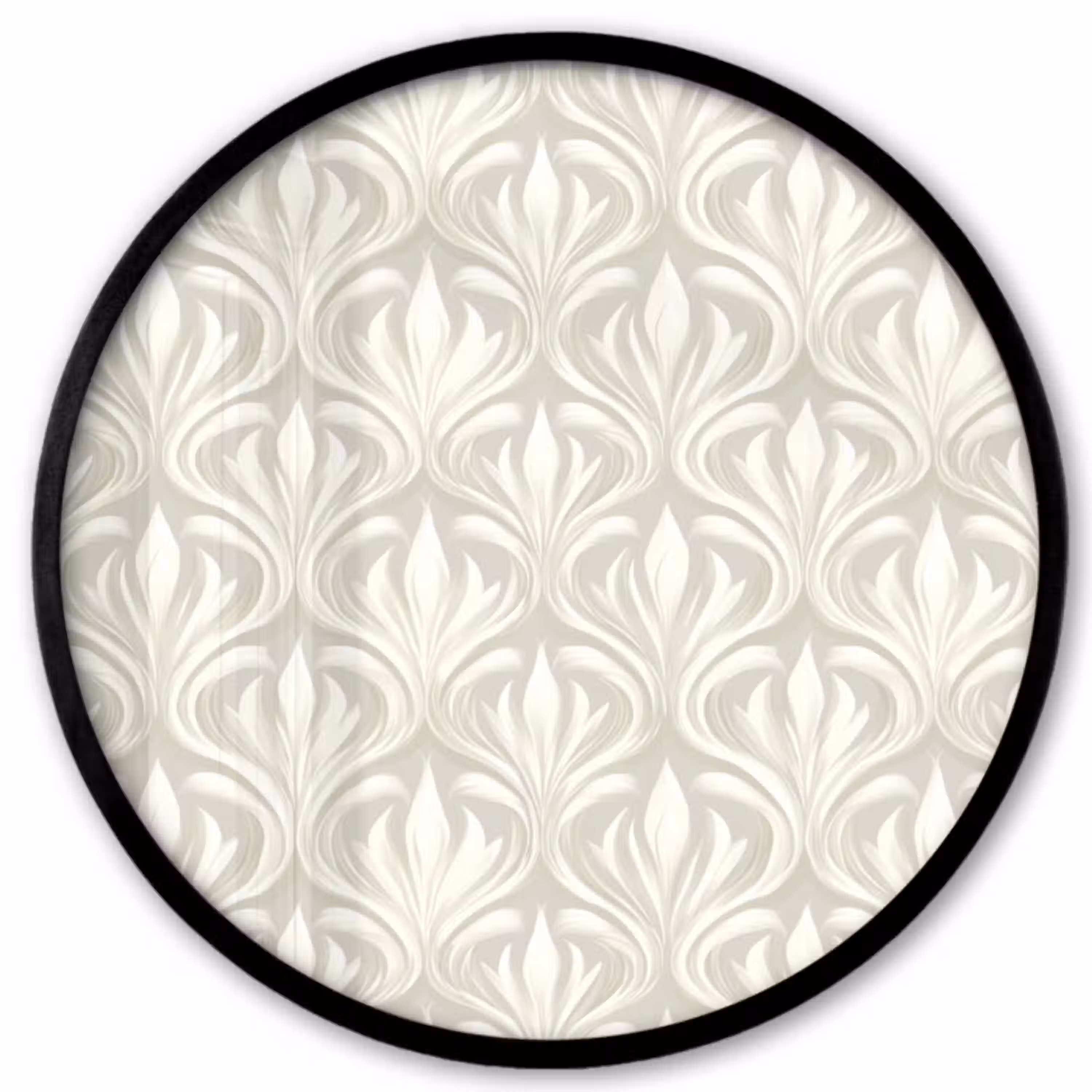 Barok - Patroon - Beige Fotolijst rond zonder passe partout klein 856 -3d