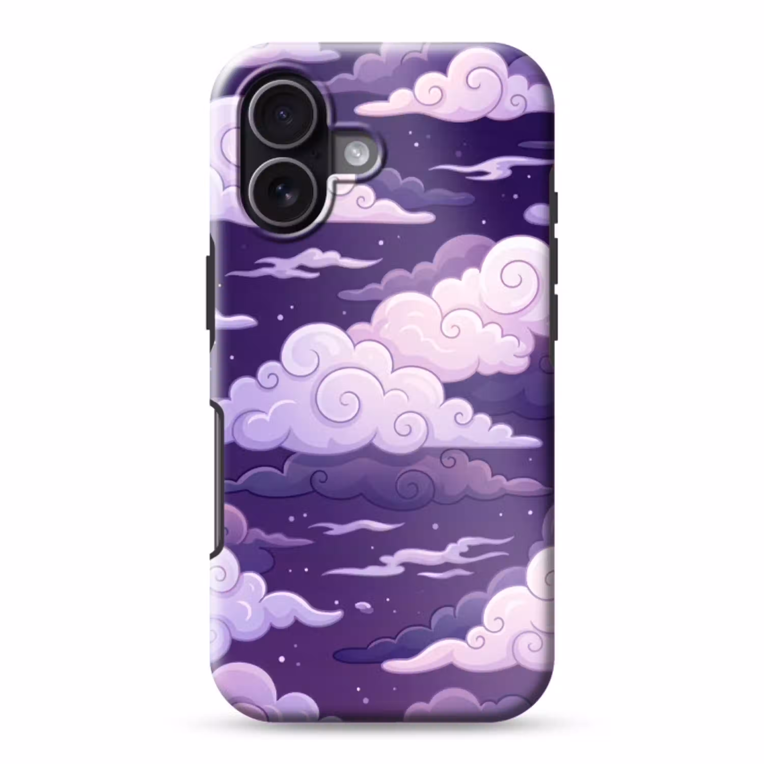 Wolken - Nacht - Natuur - Abstract - Paars Toughcase MagSafe Apple iPhone 17 klein -3d