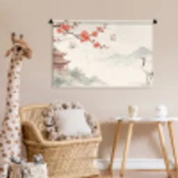 Kraanvogel - Azië - Klassiek Wandkleed katoen middel -wsfeer5_kind