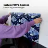 Vissen - Bloemen - Blauw Inductie beschemer met haakjes klein 777 -ky-ophangen-nl