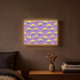 Sterren - Regenboog - Paars Light Box met batterij (Wandlamp) middel 907 -sfeer4