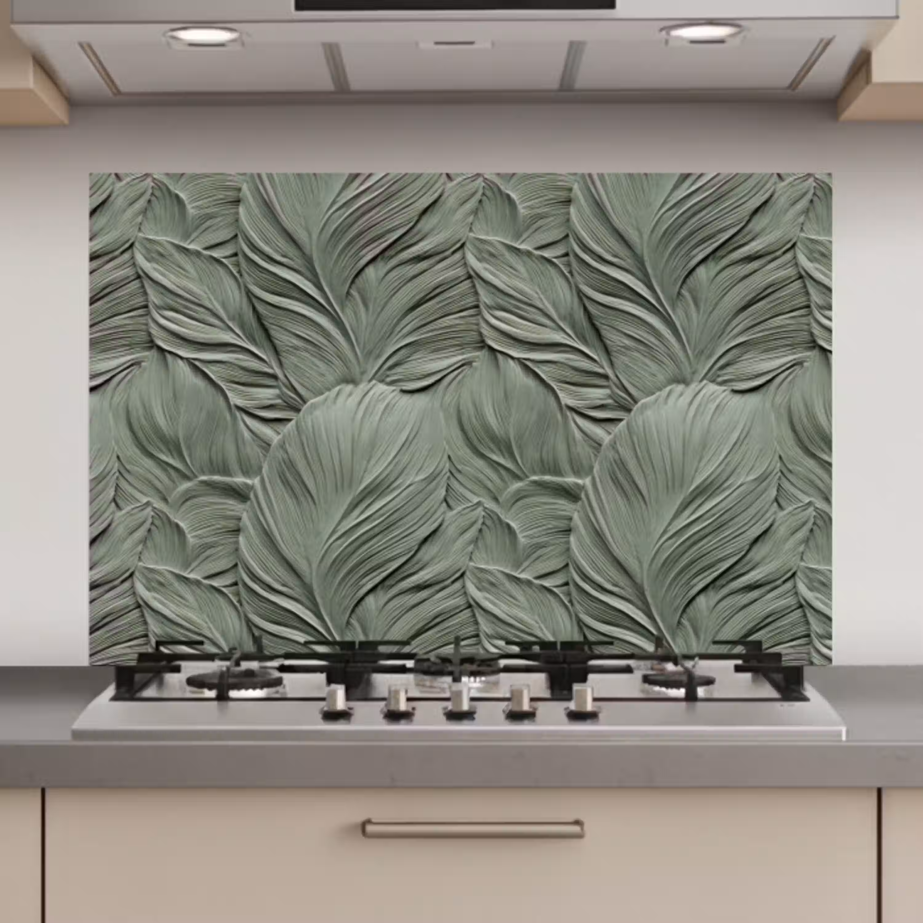 Bladeren - Textuur - Groen keuken achterwand spatscherm klein 900 -3d_website