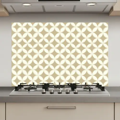 Symmetrisch - Motief - Beige keuken achterwand spatscherm klein 900 -3d_website