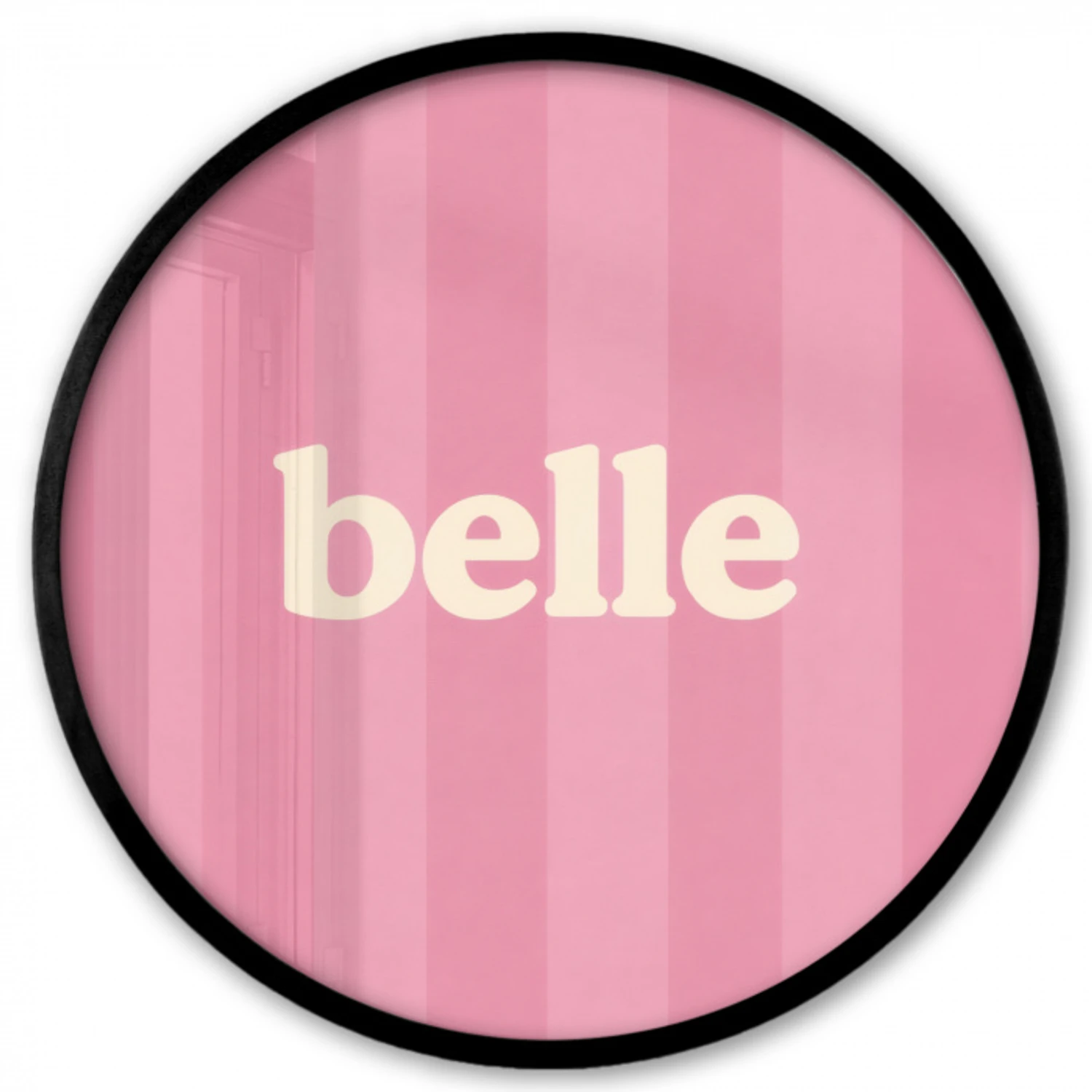Roze - Gestreept - Belle Fotolijst rond zonder passe partout klein -3d