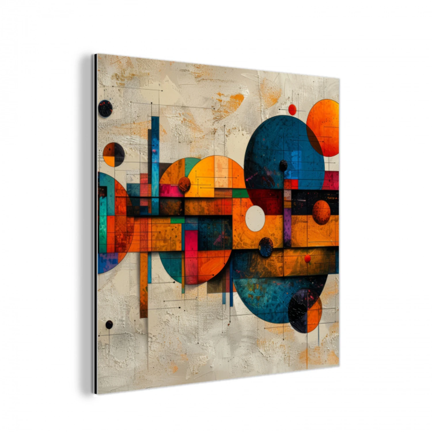 Kunst - Kleurrijk - Modern - Vormen aluminium wit klein -3d