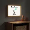 Zebra - Baby dier - Blauwe ballon Light Box met batterij (Wandlamp kind) middel -sfeer5_kind