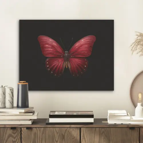 Vlinder - Rood - Minimalistisch PET vilt klein -sfeer1